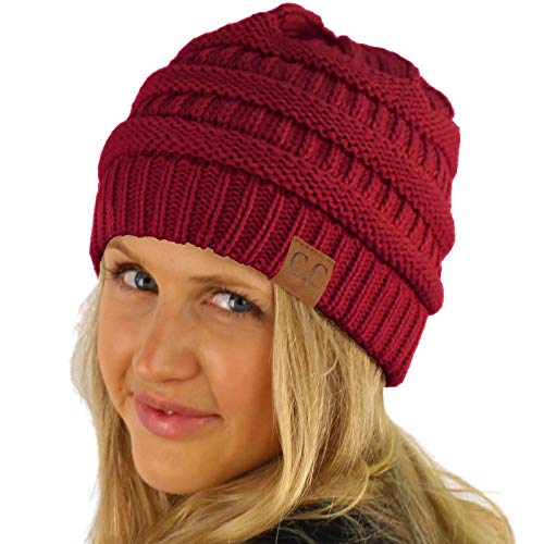 Image of Hatsandscarf CC Exclusives Solid Color Beanie Tail Hat for Adult (MB-20A)