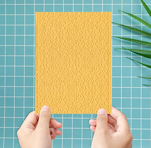 Alibbon Flower Background Plastic Embossing Folders For Card Making, Flower Frame Embossing Folders For Diy Scrapbooking, Lace Flowers Template Folders For Paper Craft Photo Album Decorations #TOP2