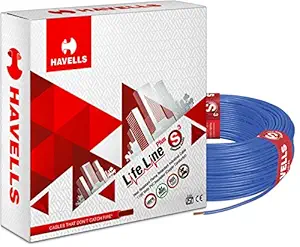 Havells Lifeline Cable WHFFDNBA11X0 1 sq mm Wire (Blue)