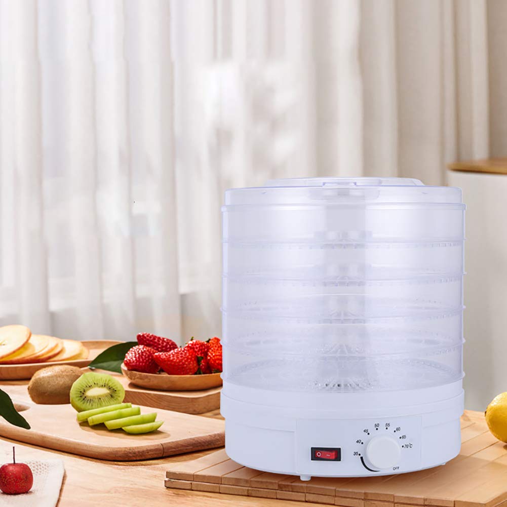 Food Dehydrator Removable And Dishwasher Safe Steel Trays with 5 Shelves Better for Drying Fruit, Meat And Vegetables