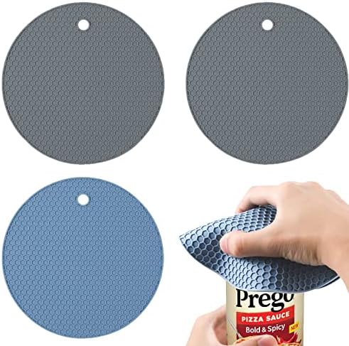 Large Jar Opener Gripper Pad 4PCS, Jar Opener for Seniors with Arthritis&Weak Hands,Bottle Opener,Non-Slip Jar Lid Opener Kitchen Coasters Heat Insulation Pad