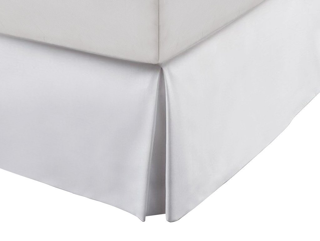 SRP Bedding Real 350 Thread Count Split Corner Bed Skirt/Dust Ruffle King Size Solid White 13