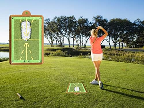Golf Training Mat for Swing Batting Feedback | Golf Swing Mat Kit, Premium Golf Impact Mat,Indoor/Outdoor Golf Practice Hitting Aid