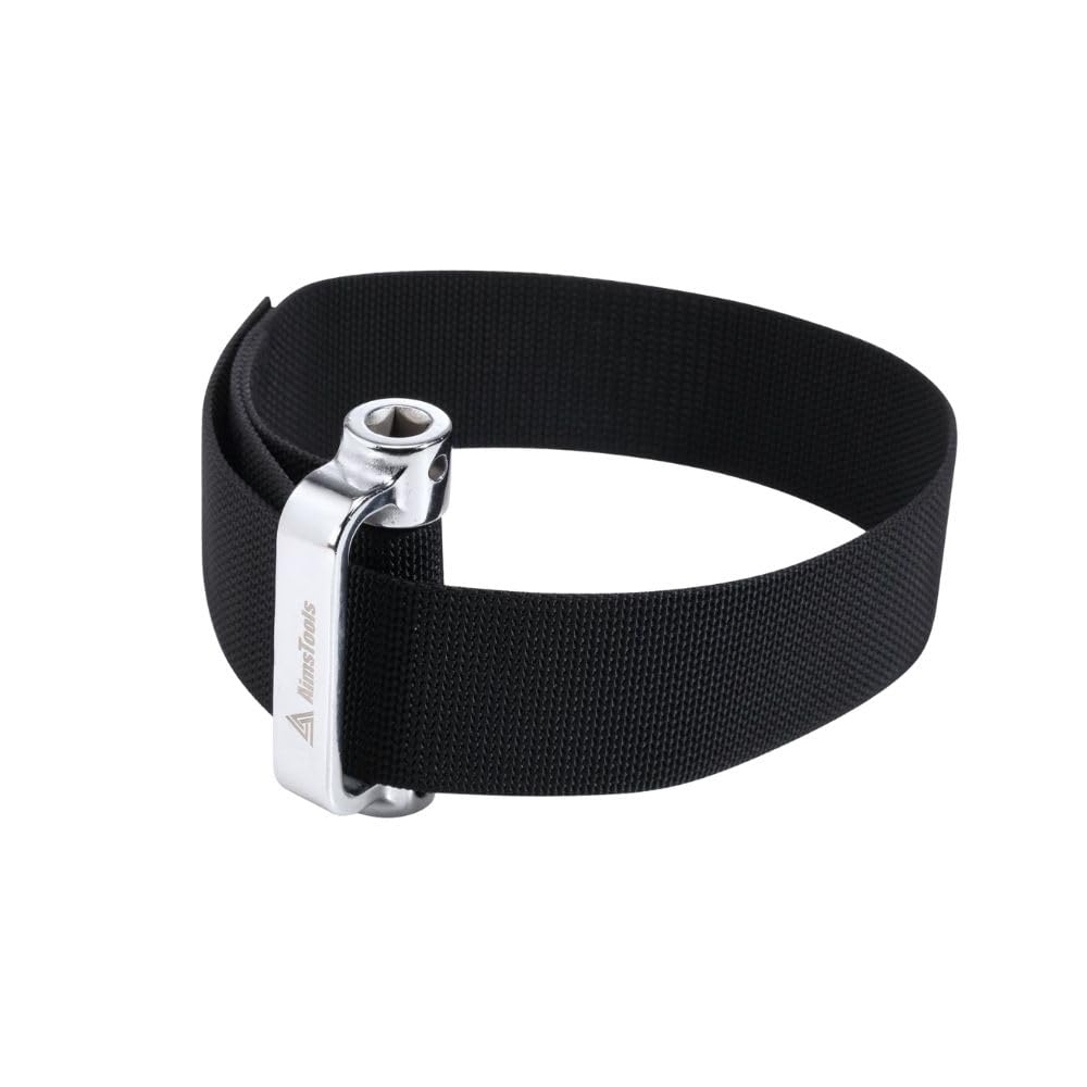 Llave de filtro de aceite de correa grande de nailon resistente de hasta 229 mm, se adapta a zonas estrechas, herramienta universal de extracción de filtro de aceite que no se desliza para