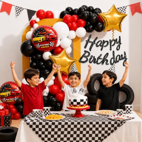 Image of Racing Car Birthday Decoration Set 51 of pcs