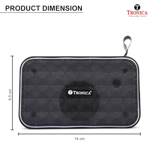 Image of TRONICA Jimmy Wireless Portable Speaker, 8W Output, Bluetooth,TWS /USB /SD /FM Support, Long 8 Hrs Battery Life, Includes Jute Carry Bag