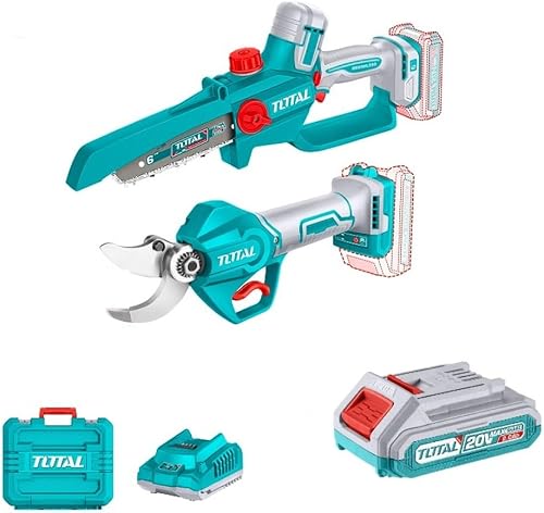 Total 20V Cordless Combo 2Pc Pruner Saw + Shear with 2 x 2AH and Charger - TOSLI250795