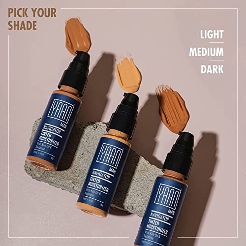 Yaan Man Tinted Moisturizer for Men, 30gm (Light) | BB Cream | Improves Uneven Skin Tone| Hydrating and Light Weight, Non Sticky Makeup | With Kale Oil & Trehalose - Image 3