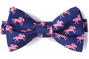 Men's 100% Silk Photo Finish Horse Race Derby Bow Tie