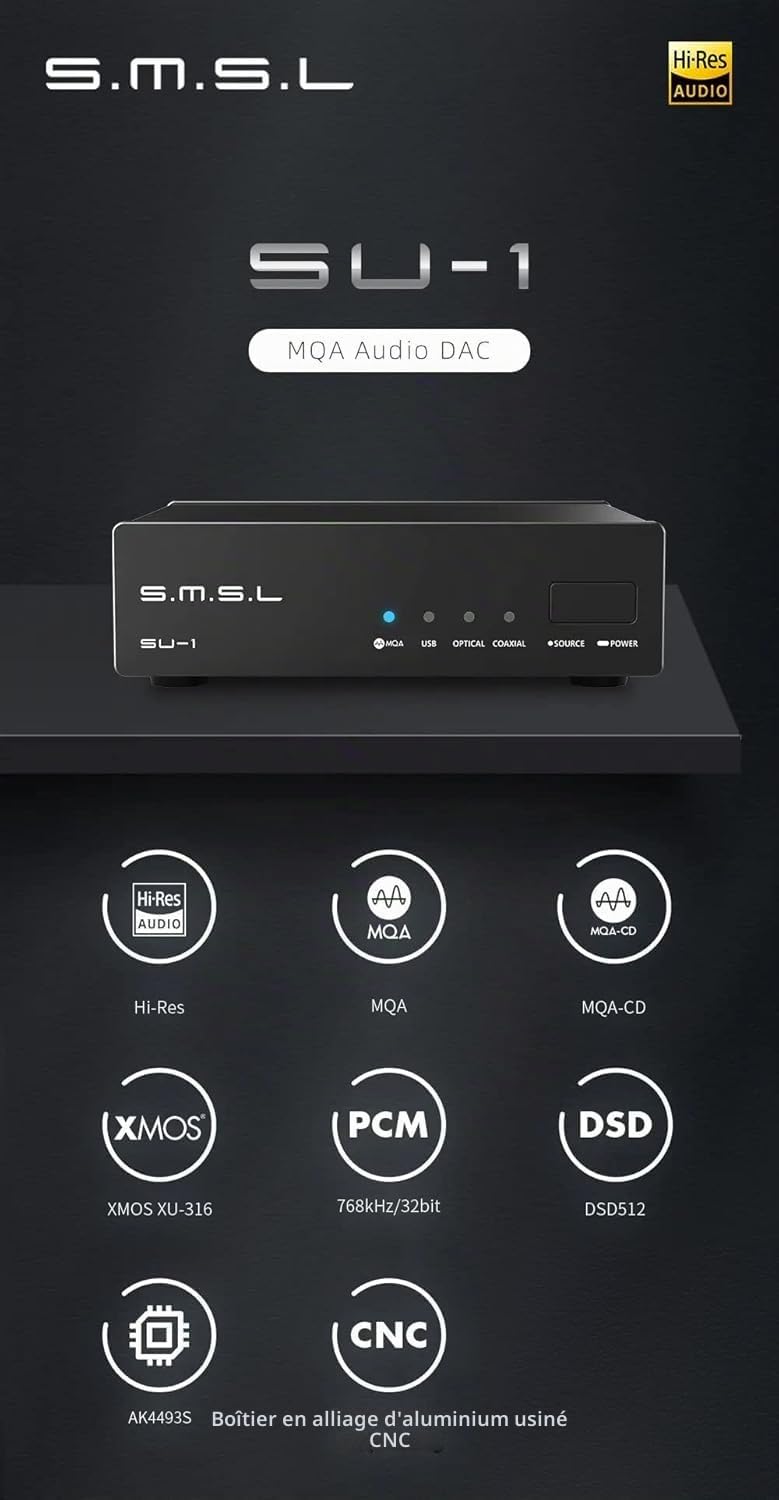 SMSL SU1 AK4493S Convertisseur numérique vers analogique (DAC)