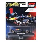 Hot Wheels Formel 1 Oracle Red Bull Racing Max Verstappen #1 – Premium Die-Cast-Spielzeugauto im Maßstab 1:64, Sammelspielzeug-Rennauto mit Real Riders-Reifen und Metallkarosserie, JKD83
