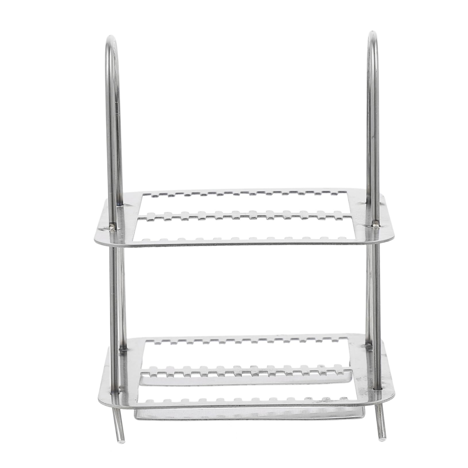 FUNOMOCYA 26 Slides Staining Holder Stainless Steel Microscope Slides Rack Specimens Microscope Slides Rack 26 Positions Microscope Slides Holder Silver