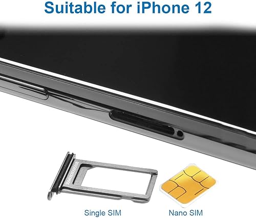 Miniatura 3 de MMOBIEL Bandeja de repuesto para tarjeta SIM compatible con iPhone 12 de 6.1 pulgadas - 2020 - Incluye junta de goma y pin SIM, color rosa