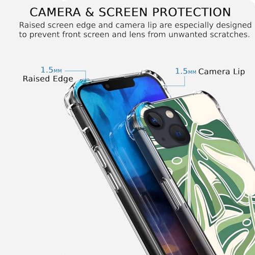 Coque iPhone 15 fine et résistante motif Monstera chic
