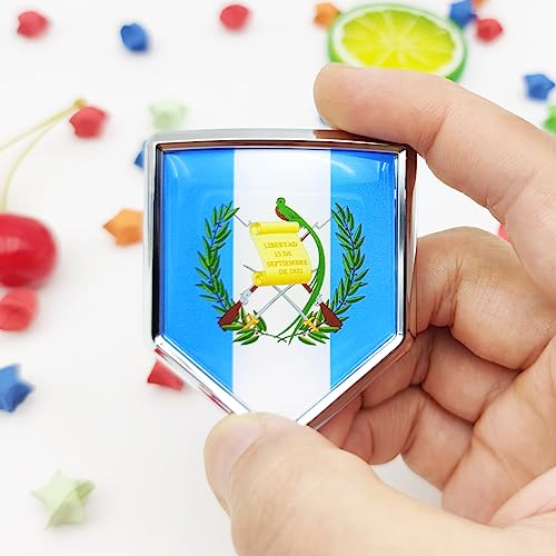 Emblema cromado de Guatemala para parachoques de coche, pack de 2 calcomanías Overdecor 2