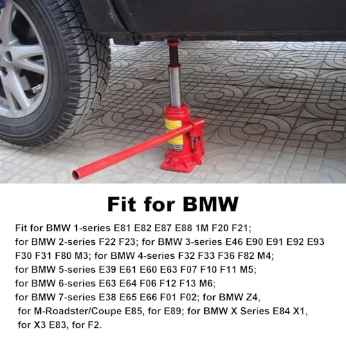 Image of Car Lifting Jack, Slotted Rubber Jack Pad Compatible with for BMW 1 3 4 5 Series Lifting Wear-Resistant Support Chassis, Repair Tool Frame Protector (2 Pack)