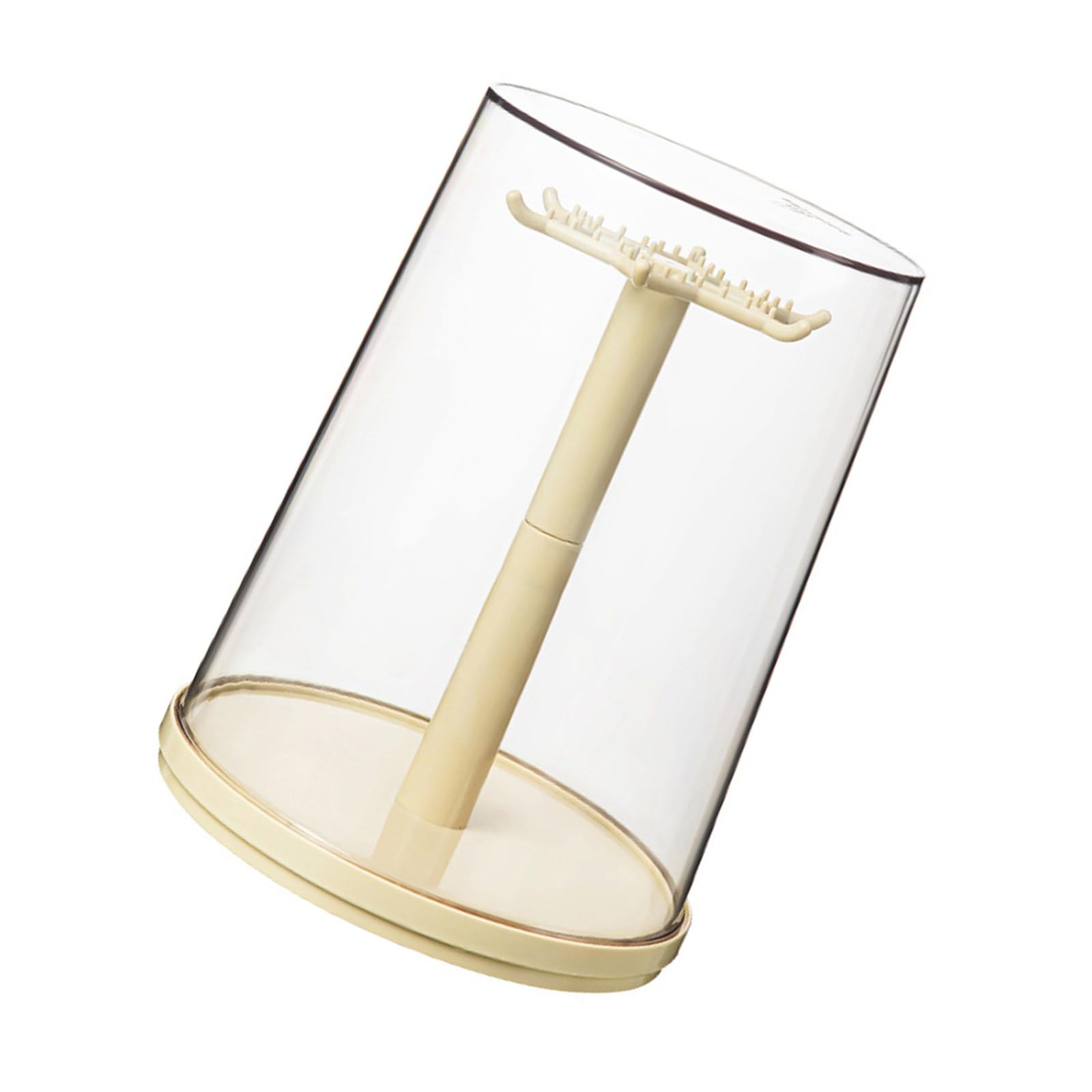 APGLSXY Clear Rotating Jewelry Organizers Box for Action Figures Dolls Miniatures Storage Solution Collectible Dustproof Rotating Display Cabinet