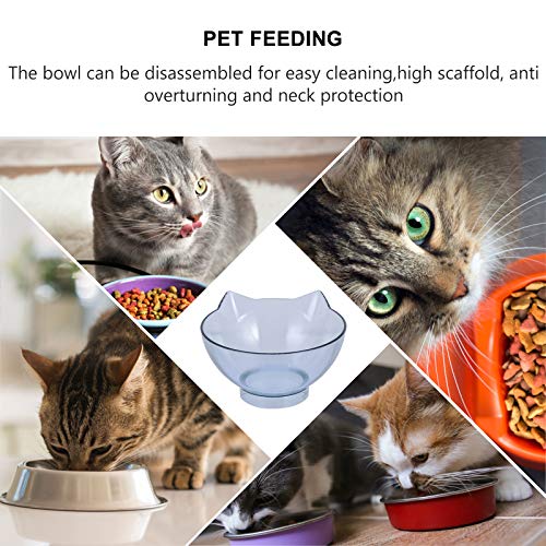 Protetor de pescoço de pés altos para gatos de estimação e tigela de alimentação anti-giro (tigela d