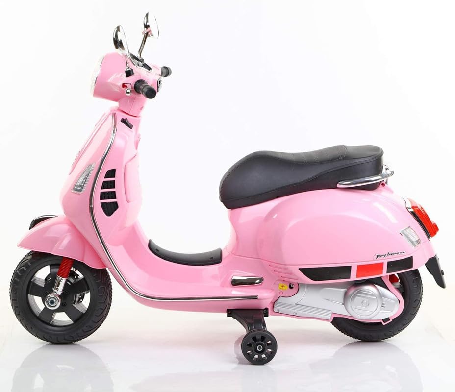 Image of Electric Ride-On Scooter for Kids Ages 2 to 4, Powered by 12V Rechargeable Battery with Foot Accelerator-Pink