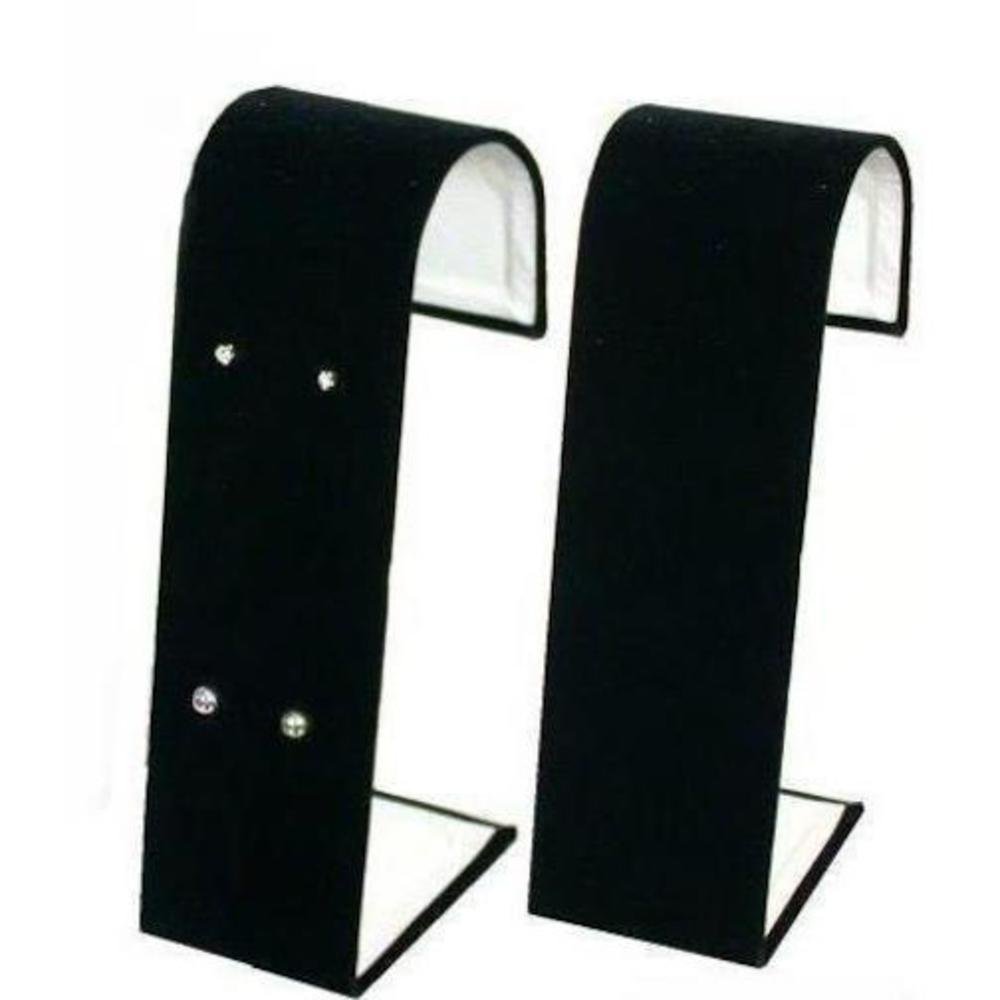 FindingKing 2 Stud Earring Displays Black Velvet Showcase Parts