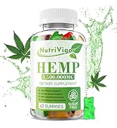 NutriVigor Hemp Gummies High Potency-Organic Hemp Gummies Supplement for Adult-Natural Pure Hemp ...