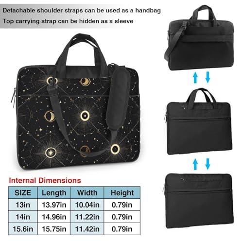 Bolsa para Portátil Geometric Stars Moon 14" Impermeable miniatura 4