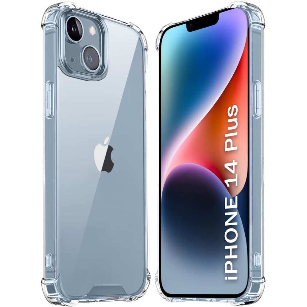 TheGiftKart TPU+PC Ultra-Hybrid Crystal Clear Back Cover Case For Iphone 14 Plus | Camera & Screen Protection Bumps | Shockproof Design | Hard Back Cover Case For Iphone 14 Plus (Transparent Bumper) (B0BT85K7XH) Amazon Price History, Amazon Price Tracker