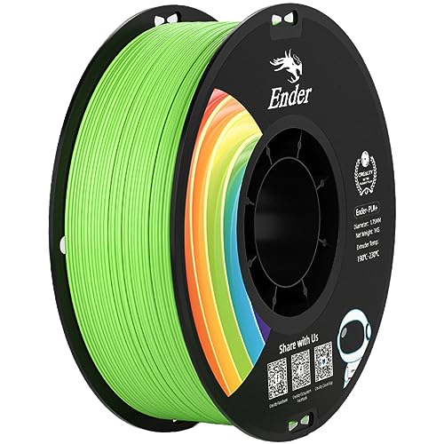 Image of Creality PLA Plus Filament 1.75mm, Upgrade PLA+ Filament Strong Toughness No-Tangling Vacuum Packaging 3D Printing Filament Fit Most FDM 3D Printers, 1kg Spool, Accuracy + /- 0.02mm, Green