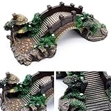 Fish Tank Decorations Aquarium Ornament Resin Arch Bridge Tree Pavilion Artificial Bridge Model for Garden Decor Fish Tank Landscape Accessories
