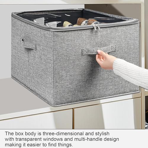 Panier de rangement en tissu haut de gamme pour chaussures et linge - 4