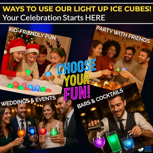 Cubos de Hielo LED Multicolor 12 Unidades miniatura 4