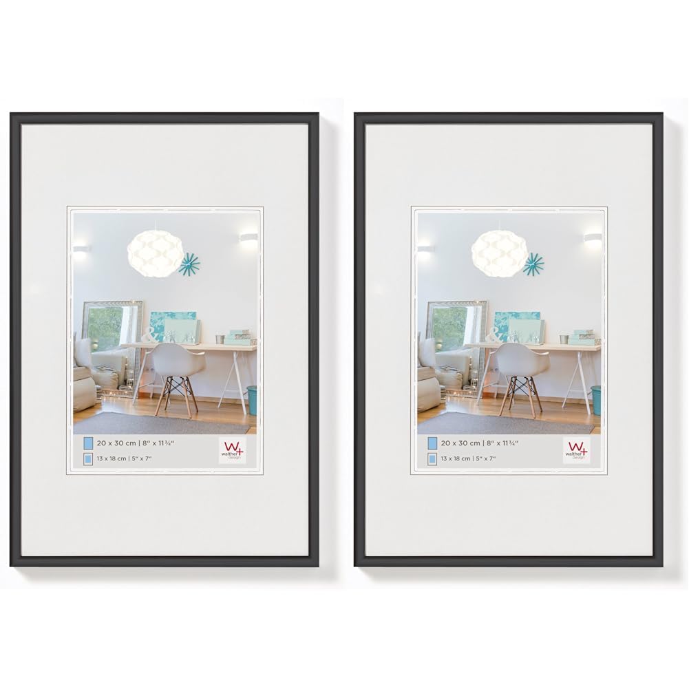 walther designKV030B New Lifestyle, picture frame, 8x11.75 inch (20x30 cm), black (Pack of 2)