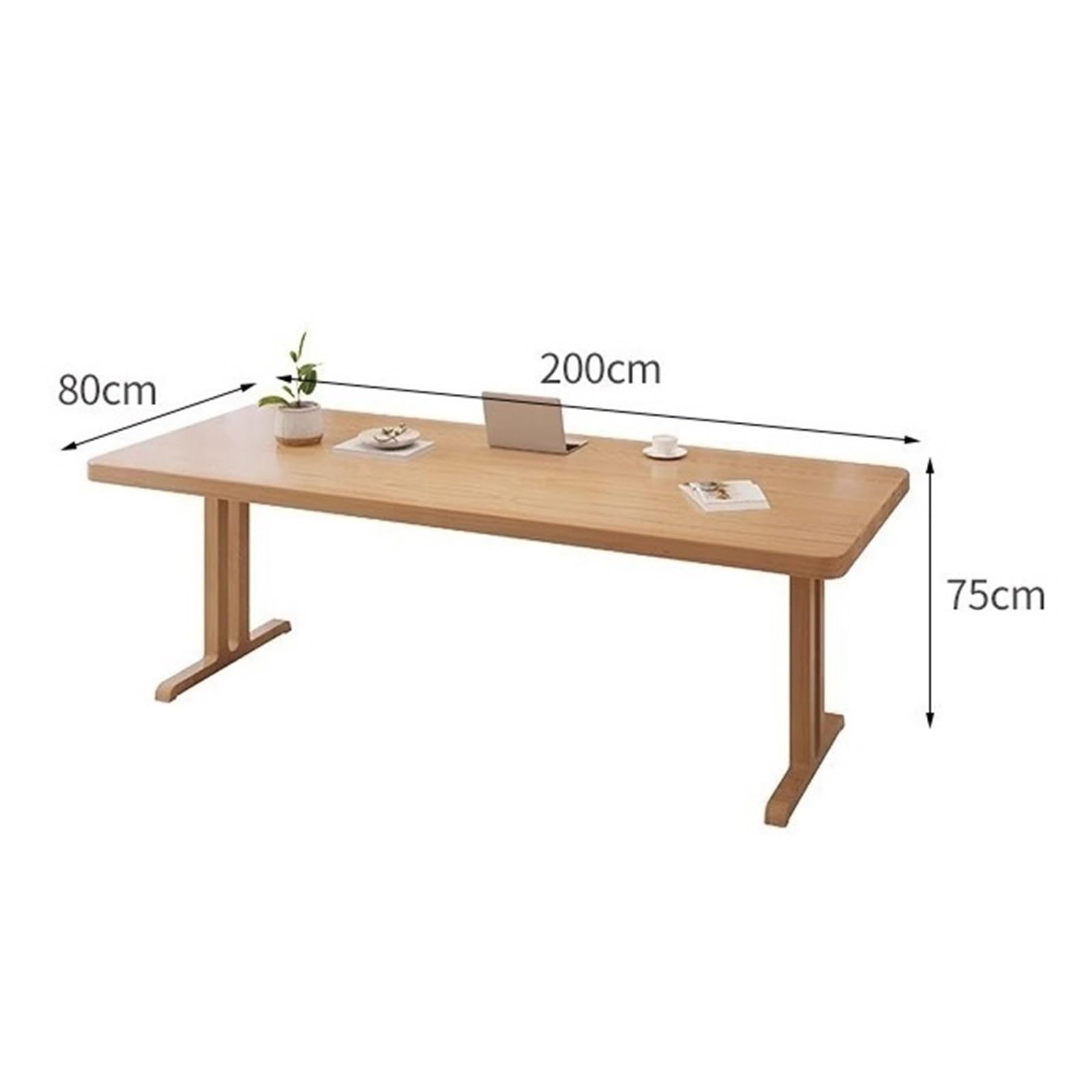 Acrittura Tavolo da pranzo rettangolare semplice con scrivania in legno(XL)