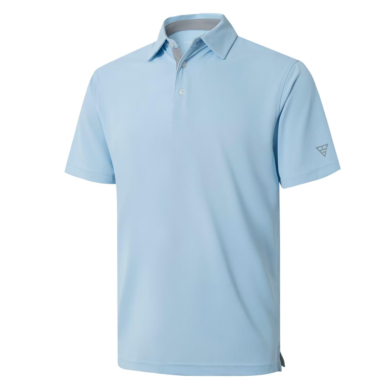 Mens Golf Shirt Short and Long Sleeve Moisture Wicking Dry Fit Performance Solid Casual Pique Golf Polo Shirts for Men