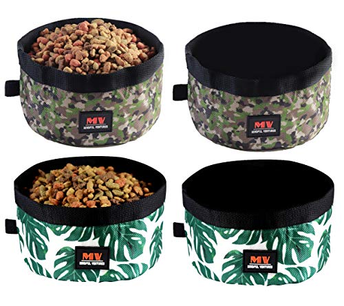 Mindful Ventures Collapsible Dog Bowl | 2 Pack | Portable Dog Water
