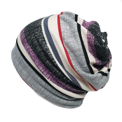 Image of Youstylo Men's Women's Slouchy Blended Cotton Summer Winter Beanie Skull Multicolor Cap - SB3036 (Free Size)