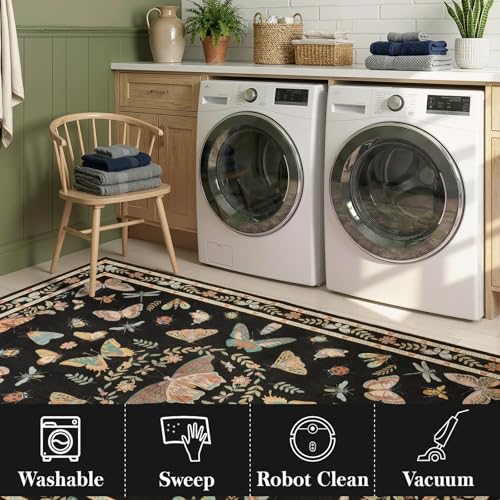Tapete decorativo negro 2x3 pies lavable Unirea miniatura 4