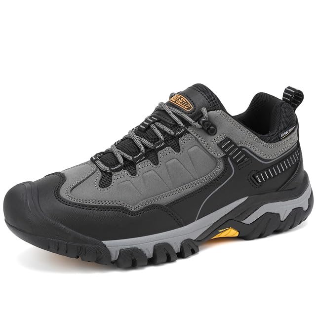 ARRIGO BELLO Wanderschuhe Herren Trekkingschuhe Outdoor Schuhe EU 41-46 | Verstärkte Zehenkappe,Knöchelschutz,Rutschfest,Atmungsaktiv,Für Kurze und Lange Wanderungen,Für Alle Jahreszeiten,Langlebig
