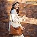 Kattee Women's Soft Genuine Leather 3-Way Satchel Tote Handbag Brown