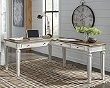 Ashley Furniture Realyn Home Office Desk Return, White/Brown