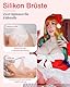 KUMIHO Silikon Brüste Crossdresser Brüste Realistisch Künstliche Brüste für Crossdresser Mastektomie Silikon Filler （D Cup Plus Größe Elfenbein）