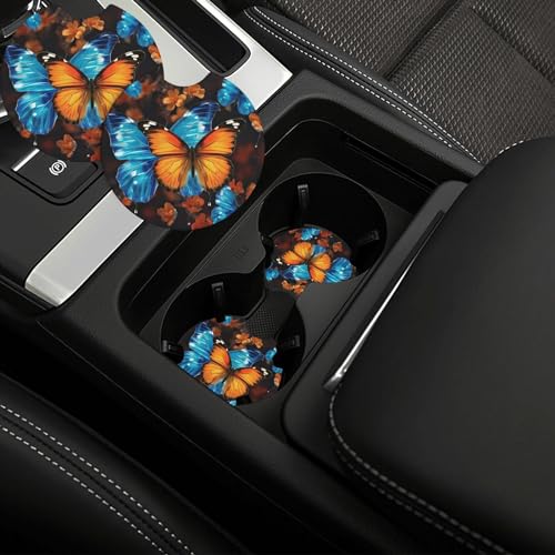 Portavasos para carro redondo negro 2 piezas miniatura 1