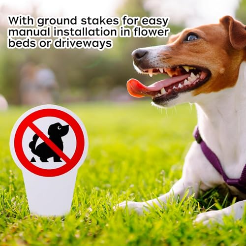 2 Stück Kein Hundeklo Schild,Wetterfest UV-Schutz Kein Hundeklo Beidseitig Bedruckt,15x30 cm Korrosionsschutz Schild Hunde Kacken Verboten Steckschild Groß mit Erdspieß,Für Haus,Hof und Park