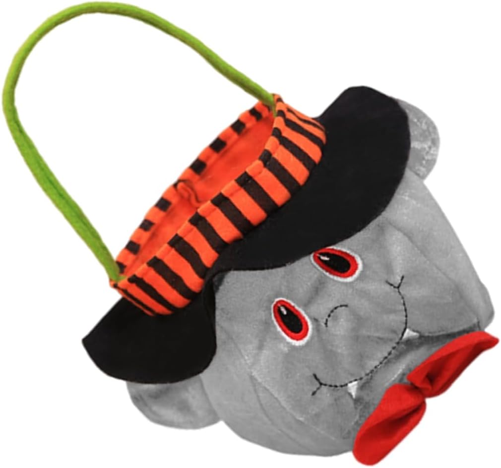 Festives Velvets Candy Carriers Bag Featuring Witches Pumpkins and Black Cats