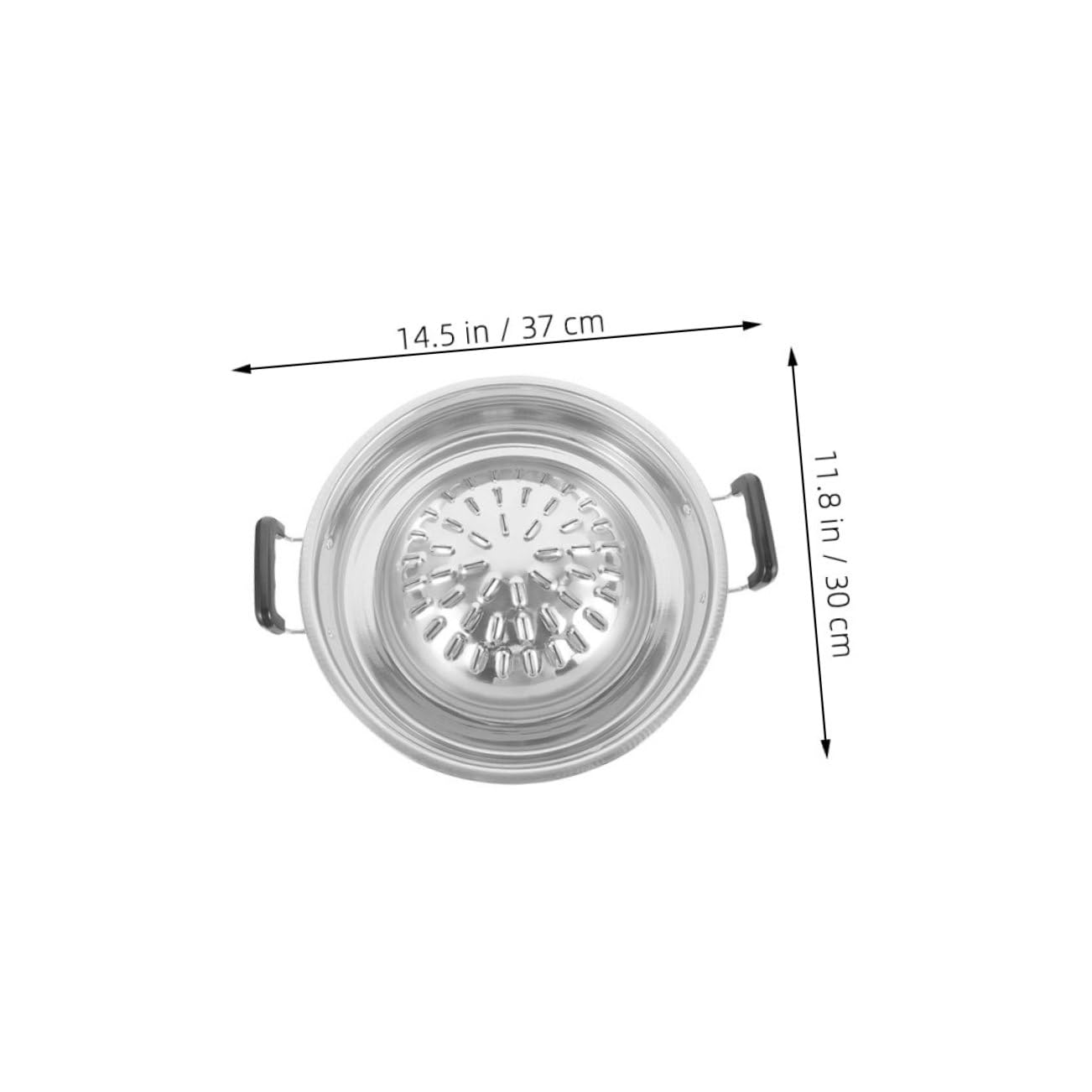 Sartén para Parrilla Redonda de Aluminio, 2 Piezas, Plata