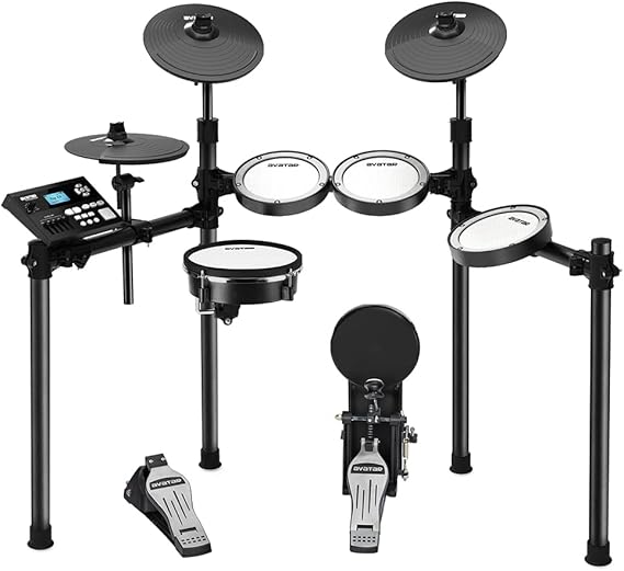 HXW SD615 Electric Drum Set Complete 8Piece Electronic Drum Kit For