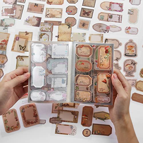 AVECMOI Ephemera Pegatinas Transparentes, 135 Piezas Libro de Pegatinas para Journaling, kit de Pegatinas Vintage para Suministros de Scrapbooking para Adultos, Adolescentes y Niñas Cover