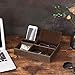BEWISHOME Mens Valet Tray for men, Nightstand Organizer, Dresser Organizer, Catch All for Mens AccessoriesFaux Leather,Brown SSH06Z