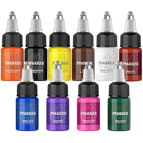 PFARRER 10-Color Tattoo Ink Set Cover