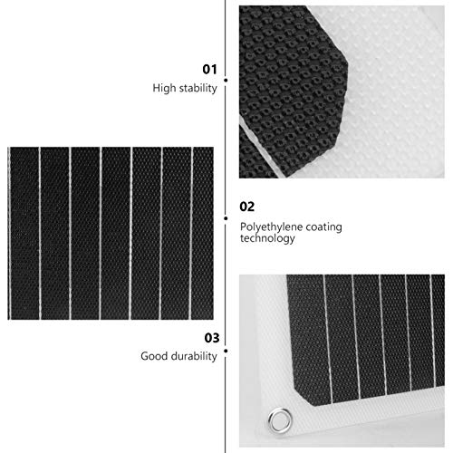 Yardwe 1 Conjunto Carregador de Painel Solar de Silício Monocristalino Portátil Com Fivelas Gerador